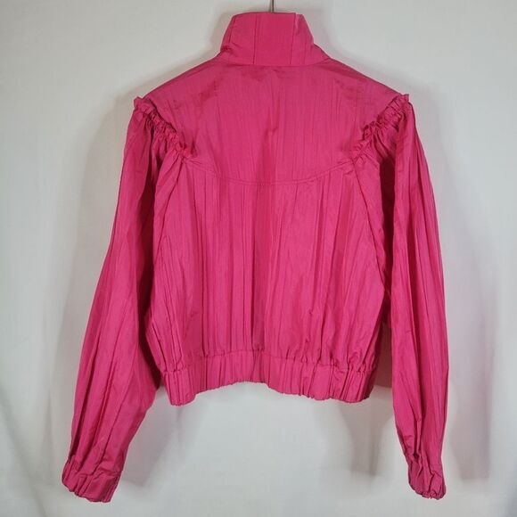Retro Vibrant Pink Cropped Jacket - Picture 6 of 12